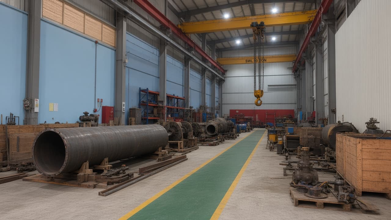 Oil and gas pipe fabrication workshop