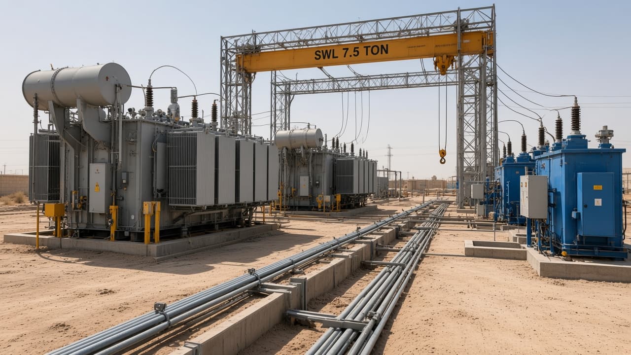 Electrical substation switchyard