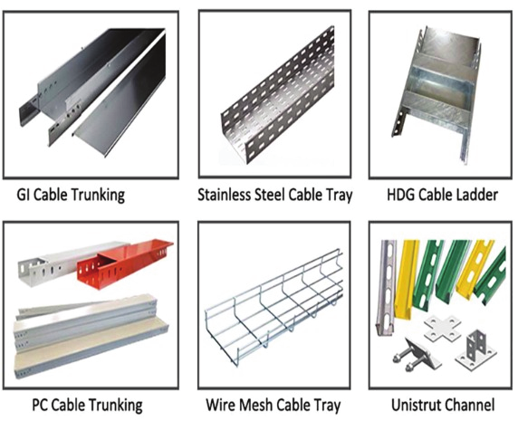 Channels, Cables, Trays, Fittings & Accessories